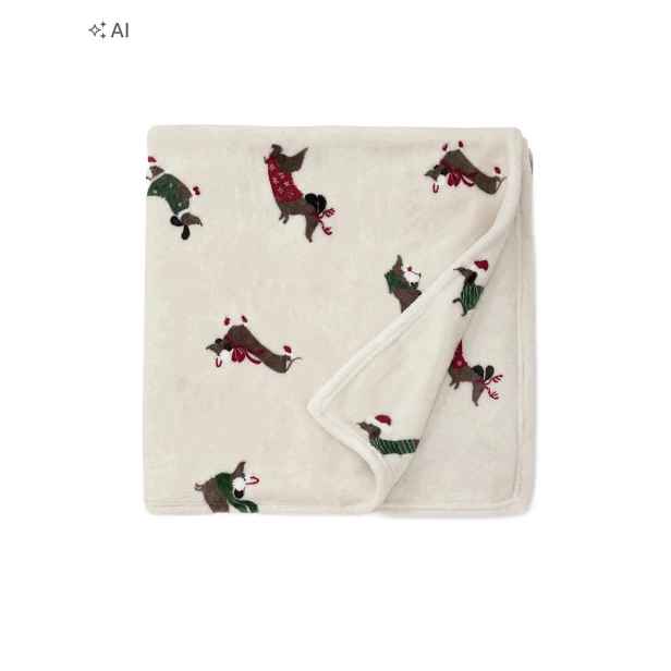 Deka Scout s vánočními jezevčíky 150 x 200 cm Homla