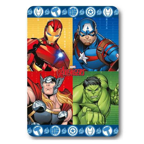 Faro Dětská fleecová deka Polar Avengers 100x140 cm vícebarevná