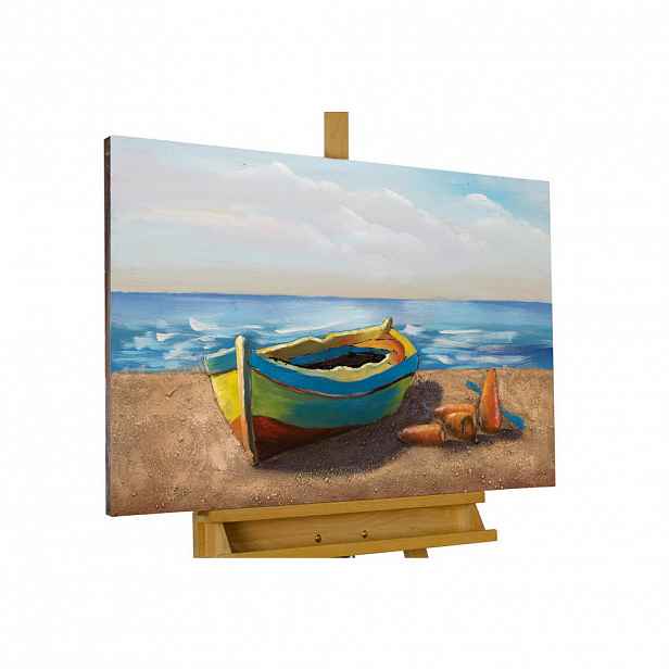 KUNSTLOFT KOVOVÝ OBRAZ PLÁŽOVÝ ŠEPOT, 90/60 CM