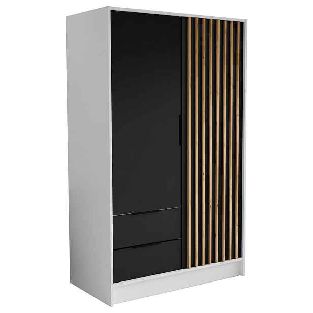 MASSENO ŠATNÍ SKŘÍŇ S OTOČNÝMI DVEŘMI PELOR, 102/200/51 cm moderní 2dveřová, bílá