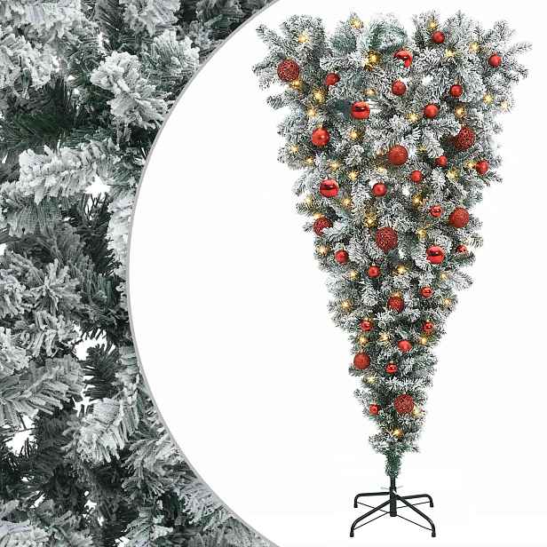 vidaXL Umělý vánoční stromek s obrácenými větvemi 150 cm 150 LED