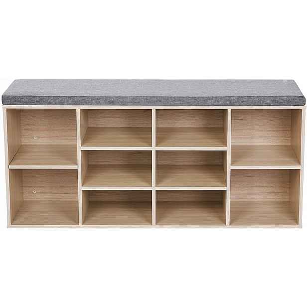 Botník s regulací přihrádek, sedák Loft