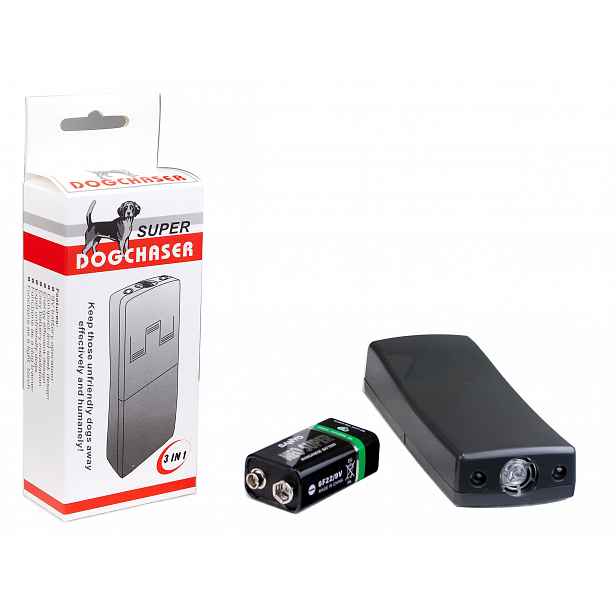 Odpuzovač Psů Svítilna Dogchaser 2 Psi Baterie