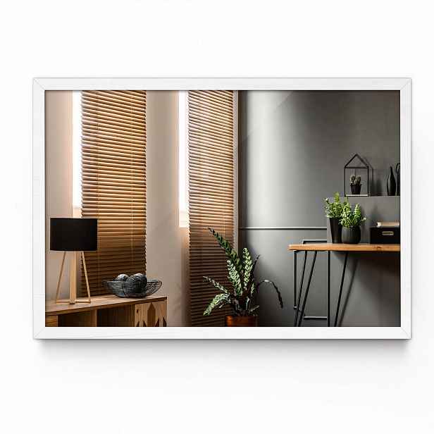 TULUP ZRCADLO v rámu bílé 50x70 cm