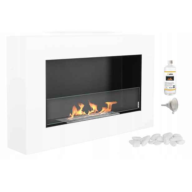 Závěsný biokrb se sklem 650x400 Box bílý strukturovaný mat Biokrb Bo