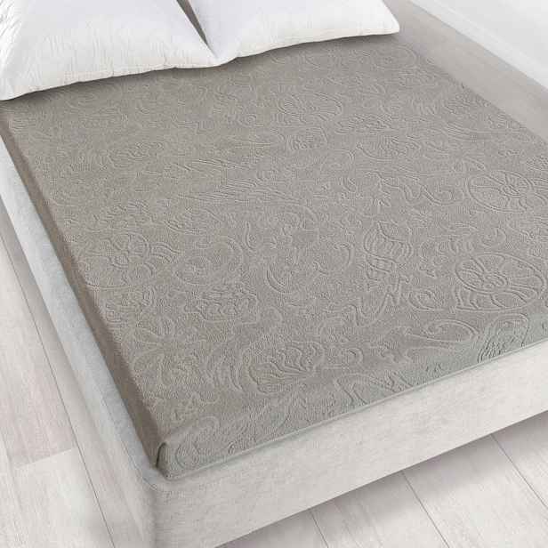 Froté prostěradlo bez gumičky 175x220 šedé 594 Tulipán Zwoltex