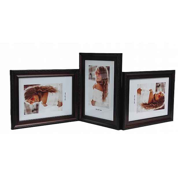 Galerie multirama Veneto foto 15x21 cm Trojitá úroveň/vertikální/horizontální Hnědá