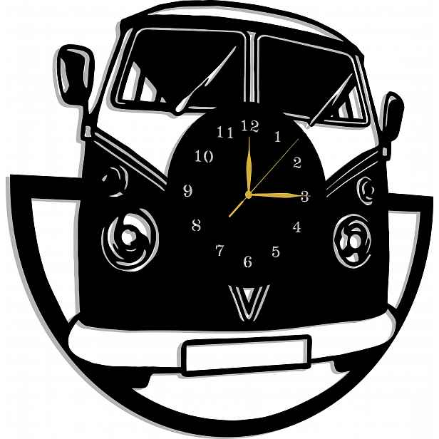 Hodiny Retro Auto Klasik Dárek 80 CM 3D