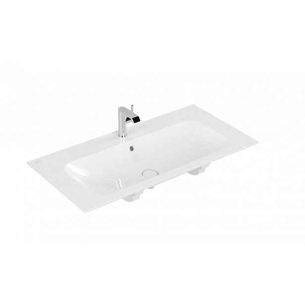 Villeroy & Boch Finion - Umyvadlo se skrytým přepadem, 100x50 cm, s CeramicPlus, alpská bílá 4164ABR1