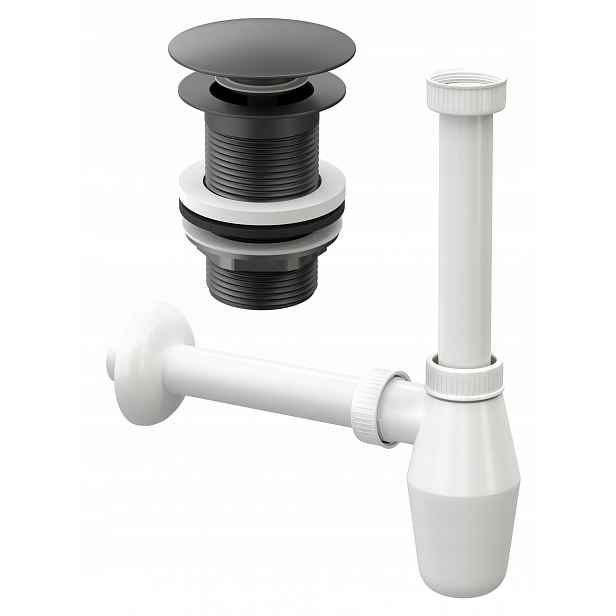 Černá Zátka Klik Klak Sifon Pro Umyvadlo Bp