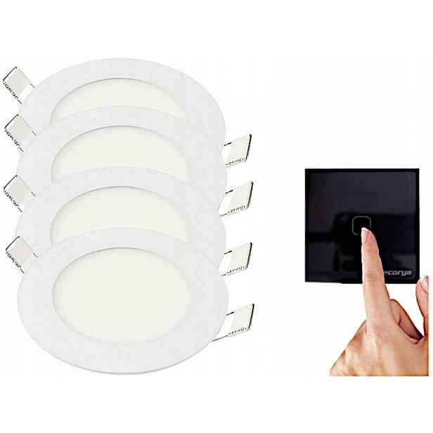 Sada Halogenová Led stropní lampa 6W 4x spínač