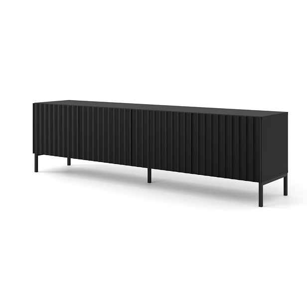 ARTBm Tv stolek WAVE 200 | 4D Provedení: Černý mat / černé nohy