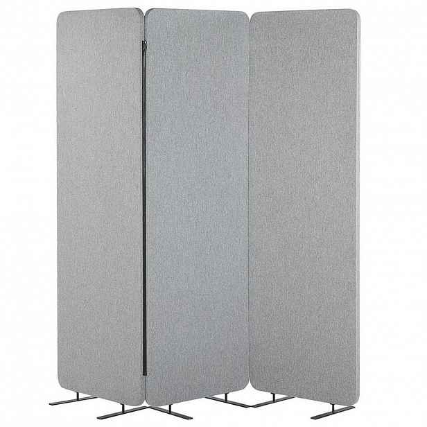 Beliani KANCELÁŘSKÝ DĚLICÍ PANEL 184/184 cm Světle šedý Standi