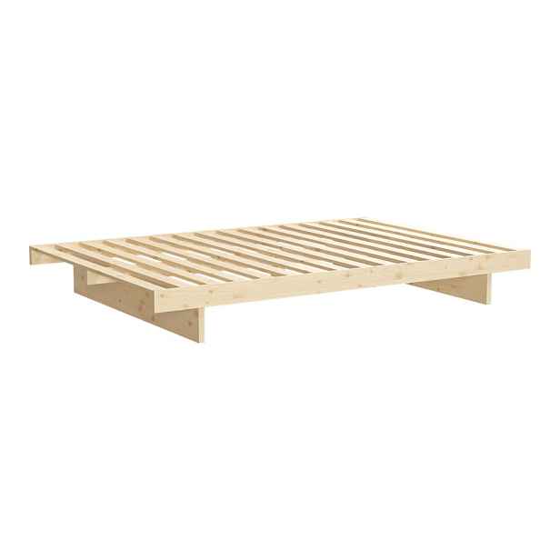 Jednolůžková postel z borovicového dřeva s roštem 120x200 cm v přírodní barvě Kanso – Karup Design