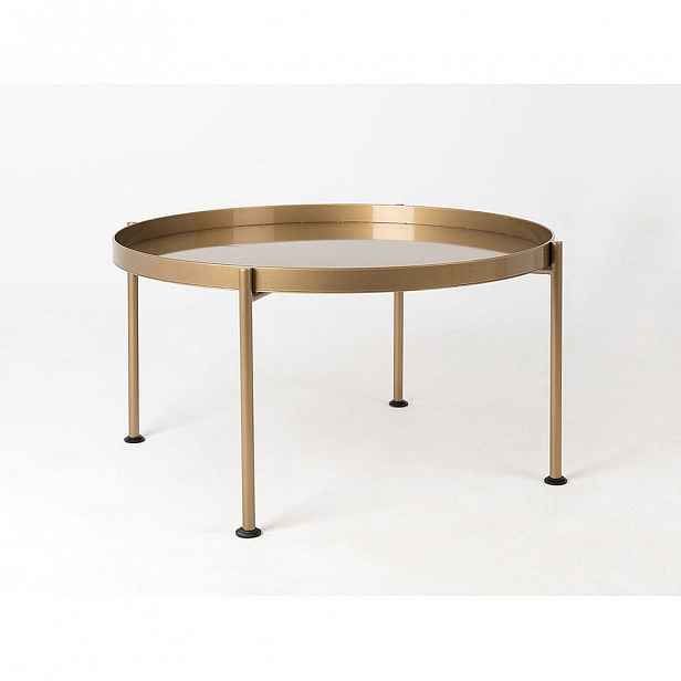 Konferenční stolek ve zlaté barvě Custom Form Hanna, ⌀ 80 cm