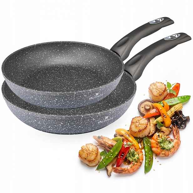 Sada pánví s odolným nepřilnavým povrchem Valdinox Rock 20/24 cm