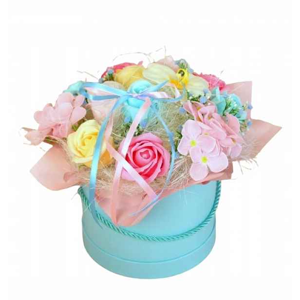 Flower Box Mýdlové Květiny Mýdlo Dárek Baby Shower Den Matek Růže