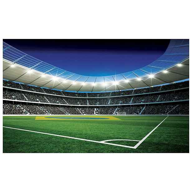 Vliesová fototapeta Stadion fotbal Zelené pole světla 350x250 lepidlo