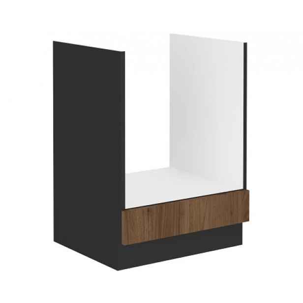Kuchyňská skříňka pro vestavnou troubu Monza, 60 cm, ořech/černá