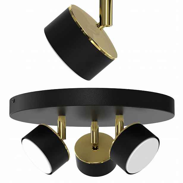 Stropní Svítidlo Stropní Svítidlo Stropní Reflektor Černý Zlatý GX53 Polská Led Lampa