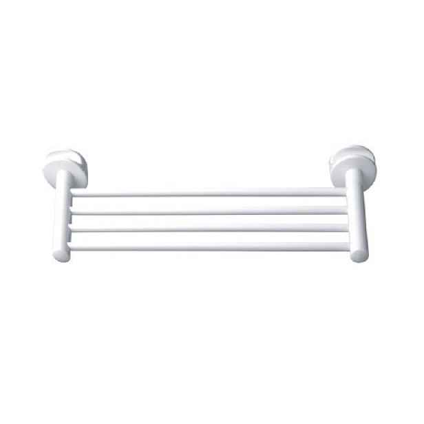 Eco produkty Kovový pevný sušák (polička) 32 x 18 cm; na koupelnové otopné těleso; pro trubky od 20 mm; bílý - rozbaleno z výstavky