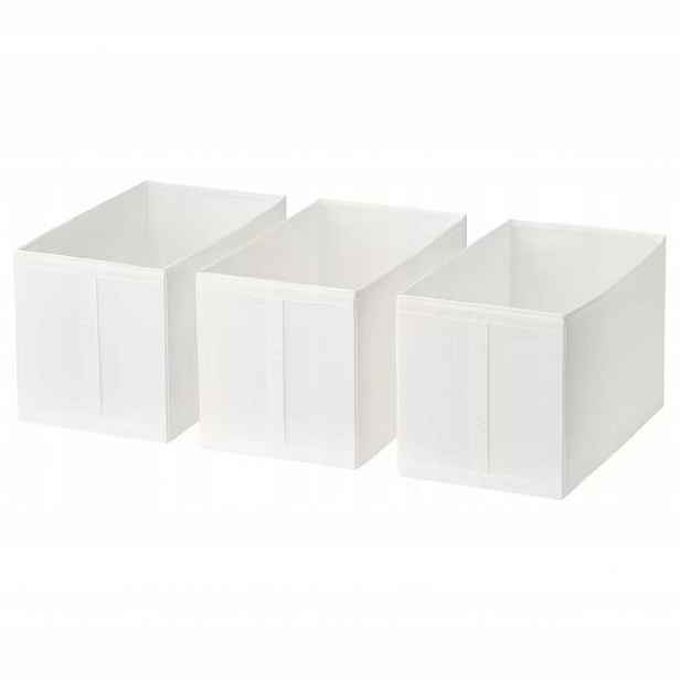Ikea sada nádob Skubb 3ks bílá 31x55x33