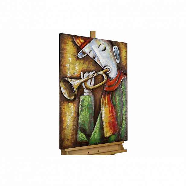 KUNSTLOFT KOVOVÝ OBRAZ HRA NA TRUBKU, 60/90 CM