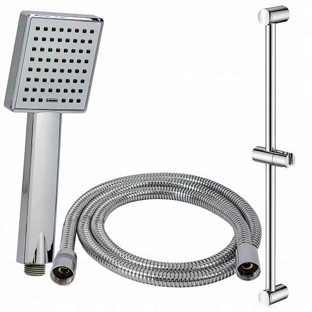 Sprchová Hlavice hadice 150 cm sprchová tyč Kompletní sada chrom