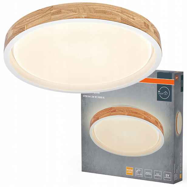 Stropní Svítidlo Led Stropní Svítidlo Nástěnné svítidlo Panel 36W 2000lm 3000K Dřevěné