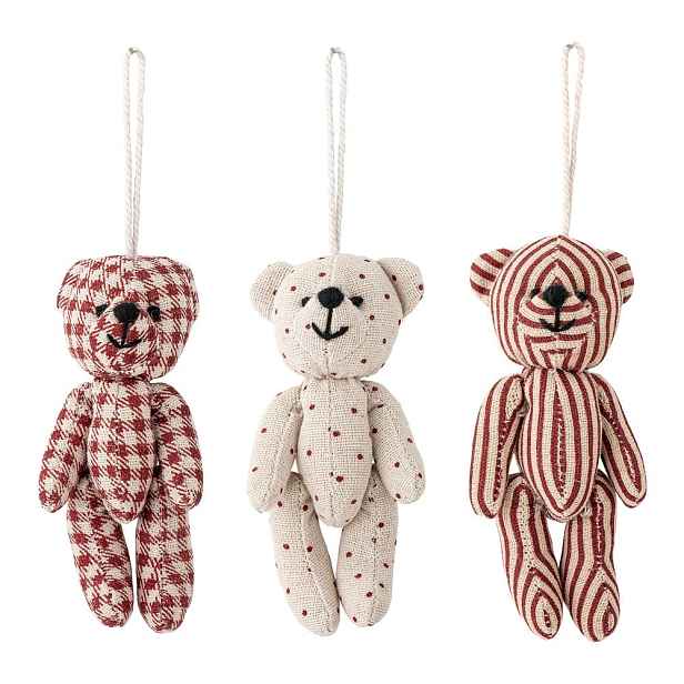 Textilní vánoční ozdoby v sadě 3 ks 5 cm Salwa – Bloomingville