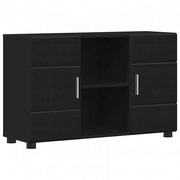 vidaXL Servírovací skříň FLORIN 88,5 x 30,5 x 55,5 cm Černá