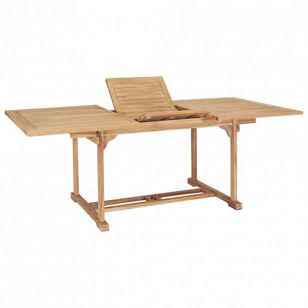 vidaXL Rozkládací zahradní stůl (150–200) x 100 x 75 cm masivní teak