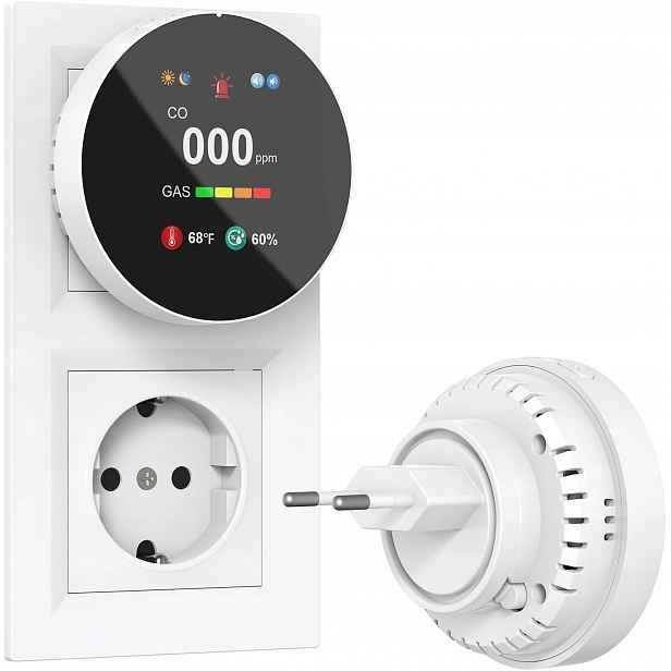 Detektor plynu a oxidu uhelnatého Chzhvan LCD Alarm 4v1 Kamper Domov