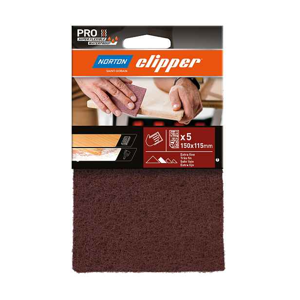 Pad brusný textilní ruční Norton Clipper 150×115 mm velmi jemný