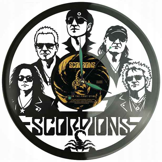 Scorpions Dárek Originální dekorace do domu Hodiny z vinylové desky