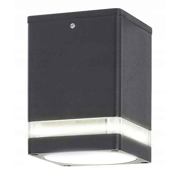 Venkovní bodová spotová lampa čtvercová 9 cm antracit IP54 Rabalux