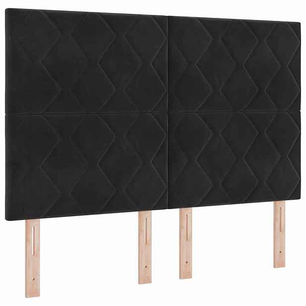 vidaXL Čelo postele Černý 160 cm samet