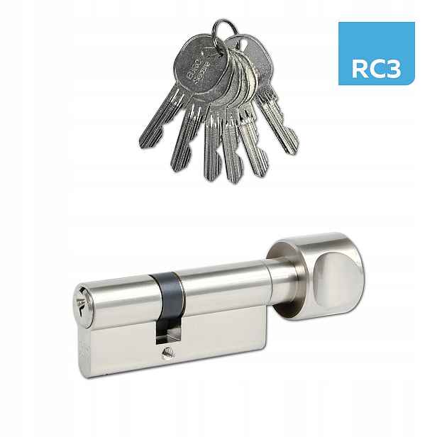 vložka cylindrická K30+30 s knoflíkem 6kl. Ni, 3.třída bezp.RICHTER