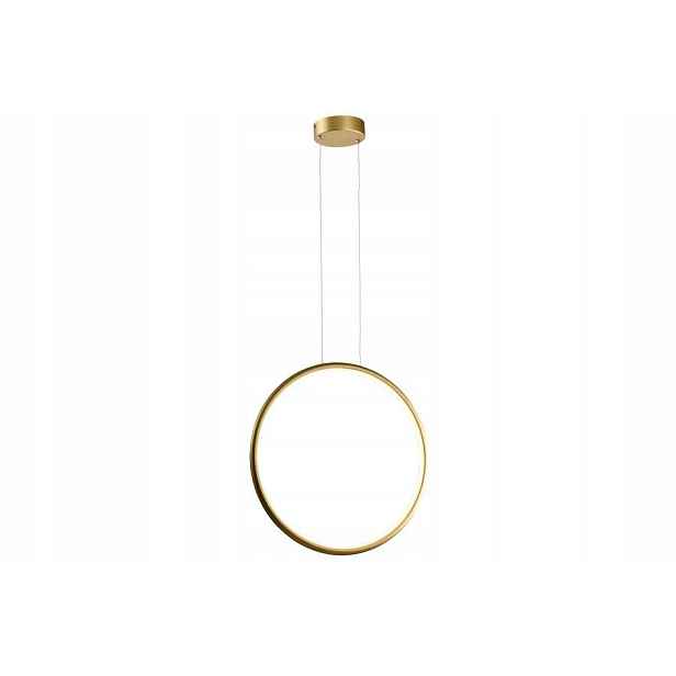 Moderní závěsná lampa zlatý vertikální prsten 43 cm Led do obývacího pokoje Reality