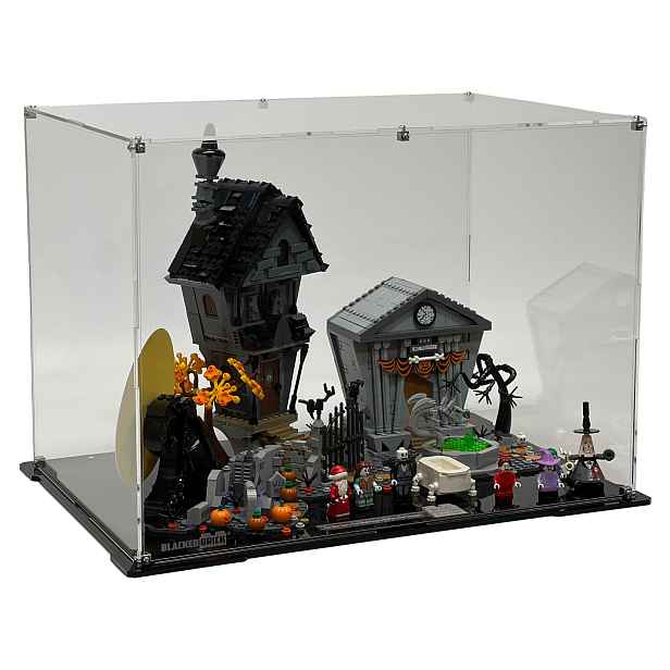 Vitrína Blacked Brick pro Lego 21351 Ideas Disney: Městečko Halloween