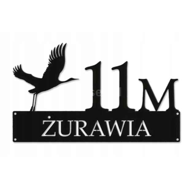 Číslo Na Dům 80 cm Tabule Adresa Ocel 2 mm ul. Jeřábová