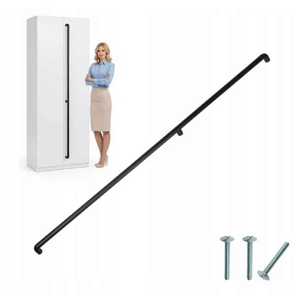 Nábytková Úchytka Černý Pro Skříňový Nábytek 1,8 M 180 CM 1800 MM Moderní Bomo Aks