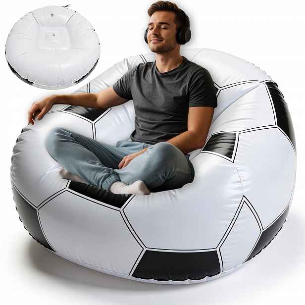 Nafukovací Křeslo Nafukovací Taburetem S Míčem Sedátko Na Pláž Zahrada Comfy 110 CM