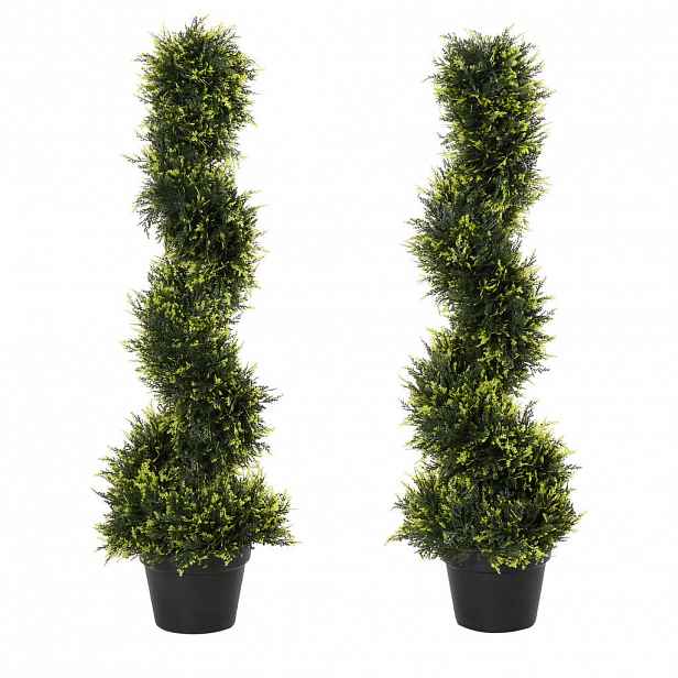 Outsunny SADA 2 UMĚLÝCH CEDRŮ, velké 90 cm