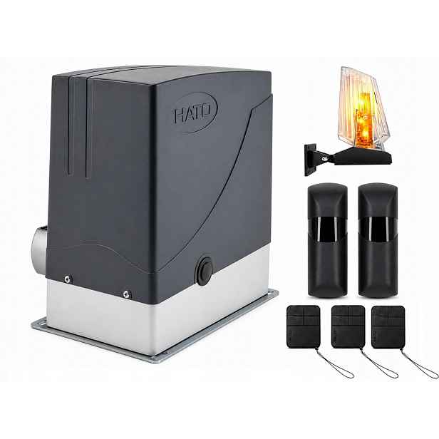Pohon pro posuvnou bránu Hato DKC400Y 600KG 3x dálkové ovládání, lampa