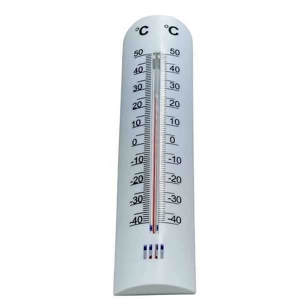 teploměr univ. 27,5cm, -40°C+50°C, bílý plast