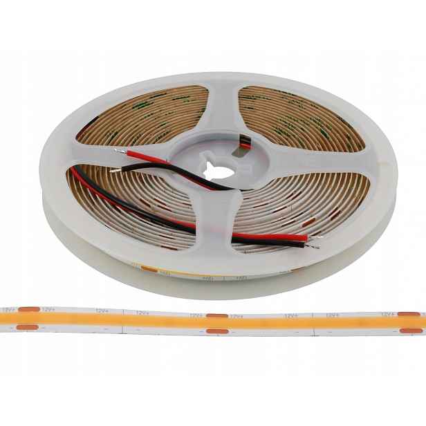 Neutrální Bílá Led Páska Cob 480 8 mm 5,0 m, DC 12 V, TC-COB-NW-480 Talvico