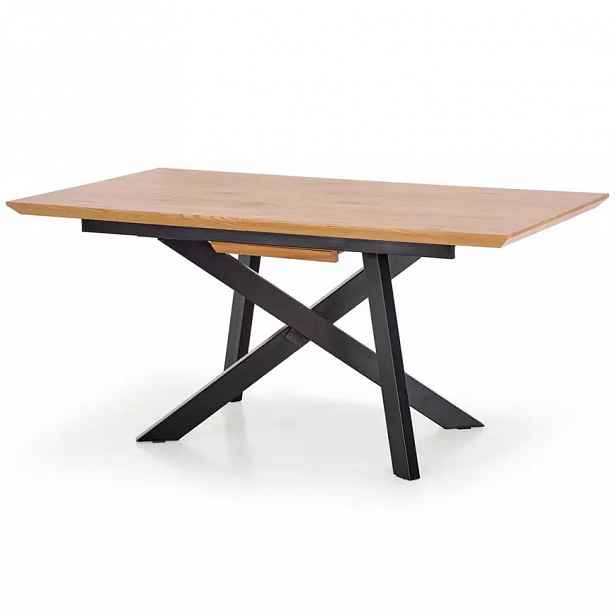 Stůl Capital 180x240 mdf/ocel – dub zlatý/černá