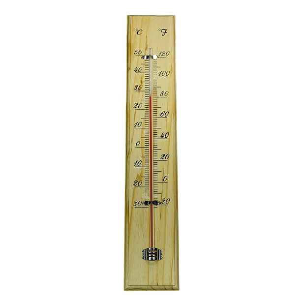 teploměr 40cm univ., -30°C+50°C, dřevo