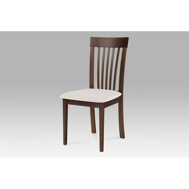 Jídelní židle masivní dřevo / látka Autronic Ořech
